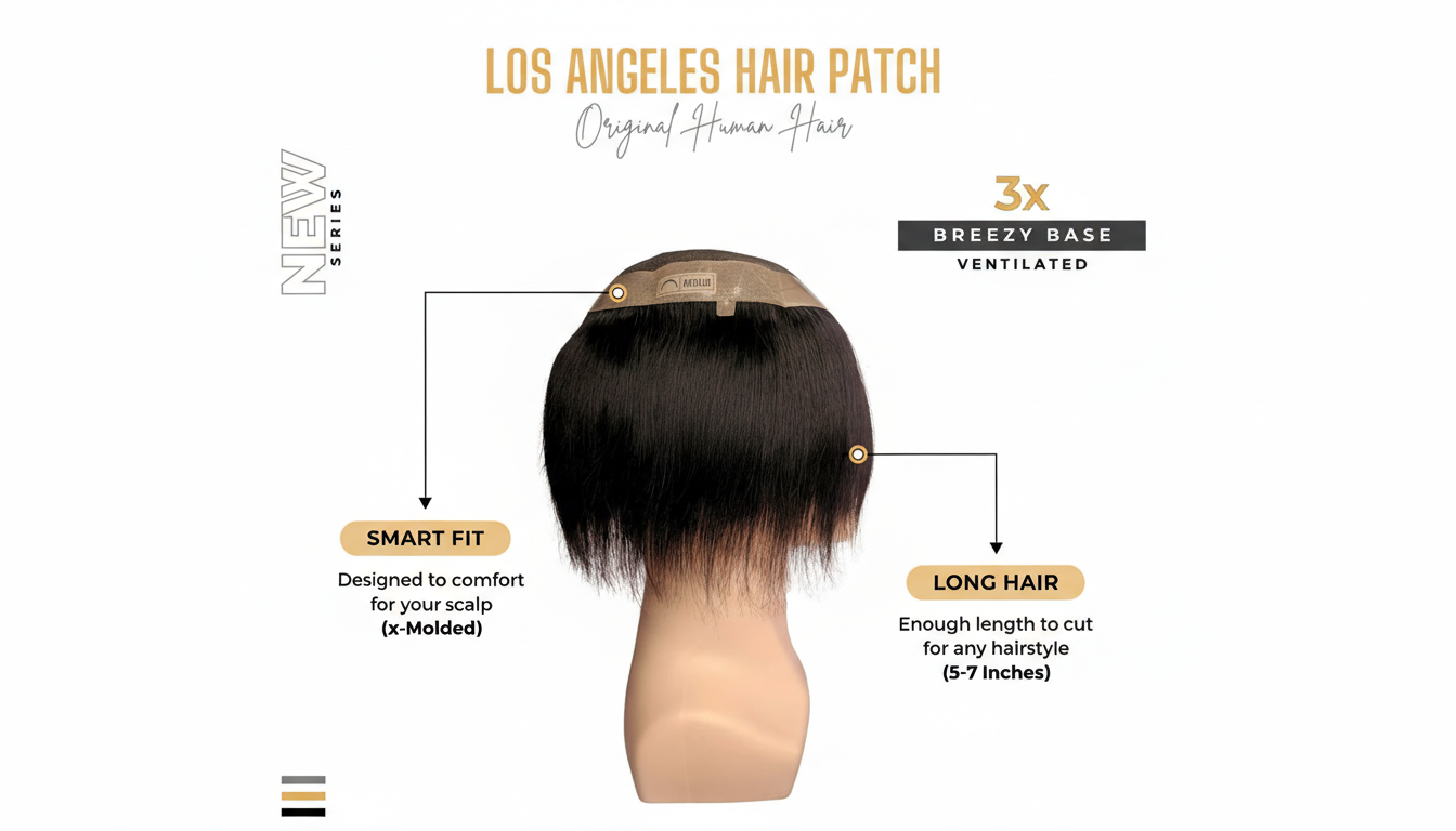 Srhairfeelers LOS ANGELES Smart Hair Patch for Men Hover