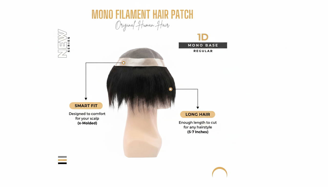 Srhairfeelers Monofilament Mens Hair Patch Hover