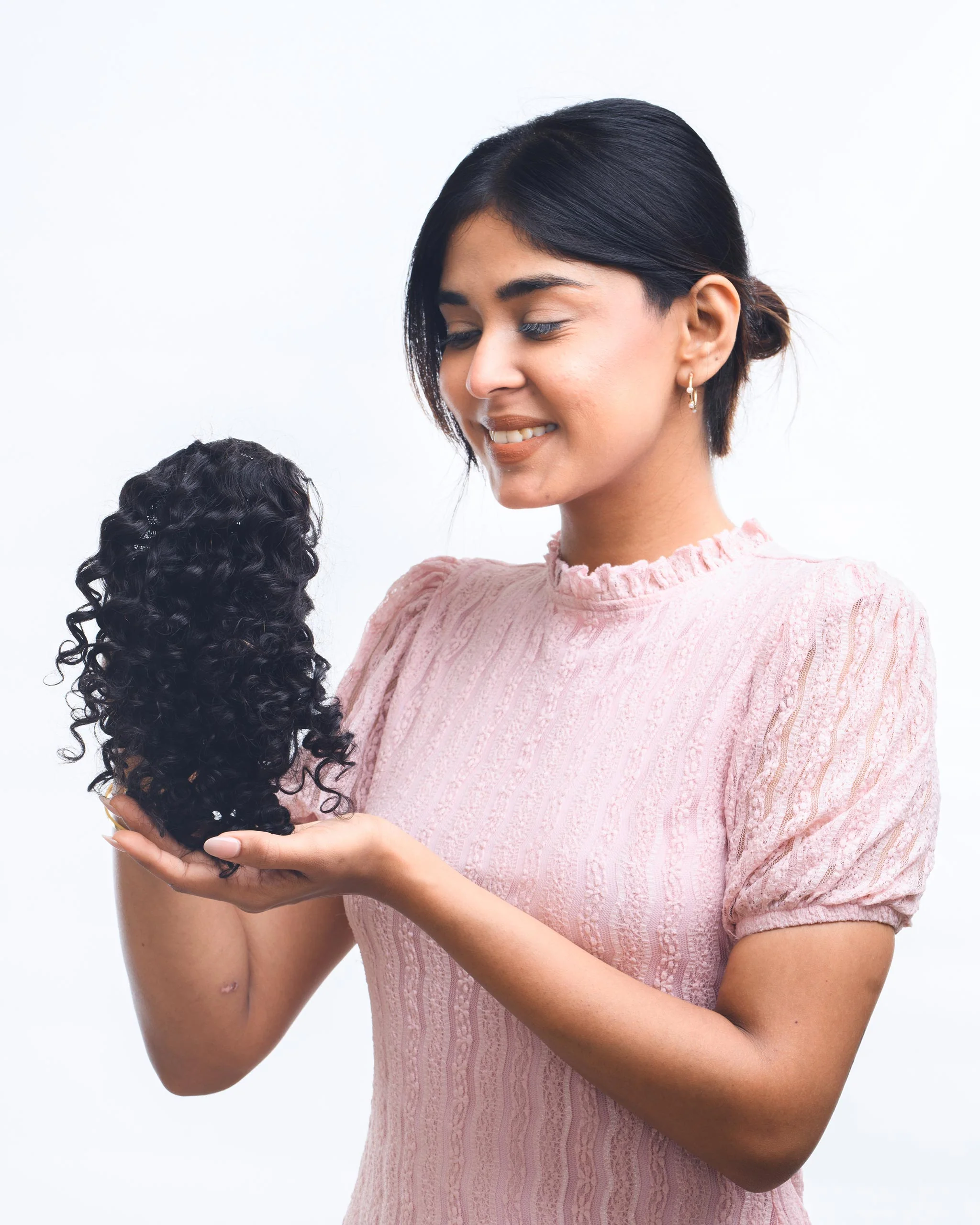 Srhairfeelers Curly Hair Topknot Extensions – Wrap Around Hover