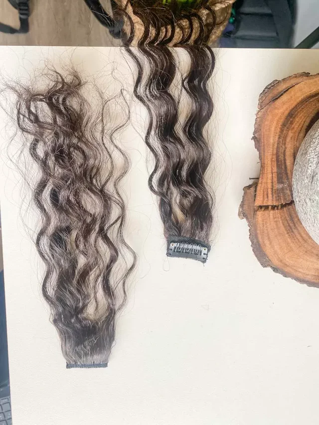 Srhairfeelers CURLY Frame My Face - Set of 2 Non-Seamless Clip-In Extensions Hover