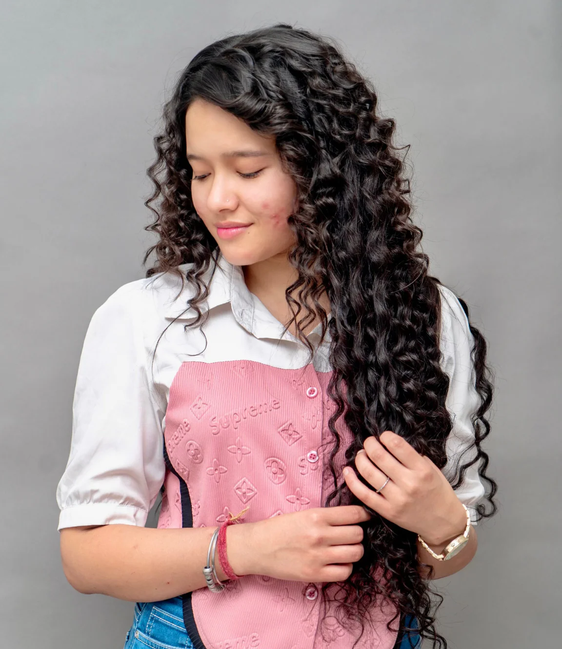 Srhairfeelers Deep Curly Half Head Wig Hover