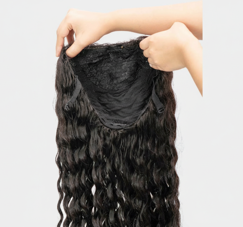 Srhairfeelers Deep Curly Half Head Wig