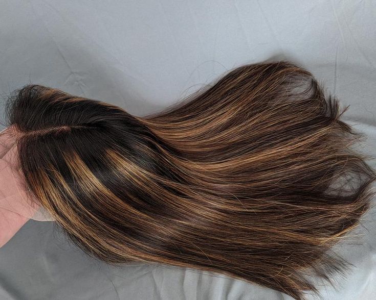 Srhairfeelers Hair Topper For Short Hair – Silk Top 3x4 - Natural Black with Highlights Hover