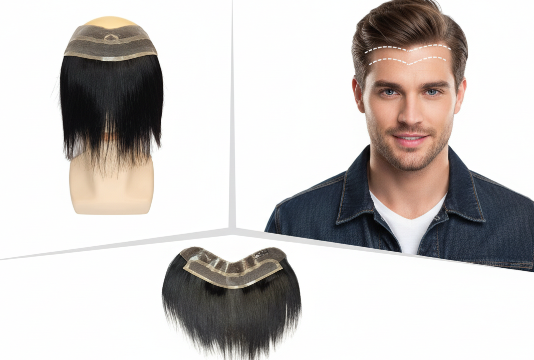 Srhairfeelers LACE FRONTAL Unisex Hairline Cover Up Hair Patch