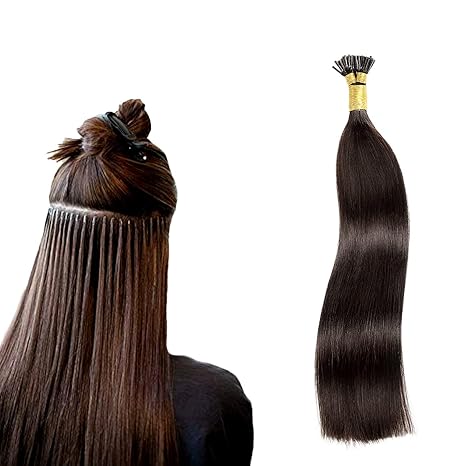 Srhairfeelers LUXURIUSHAIR Permanent Micro Ring Human Hair Extension (14 Inch, Brown)